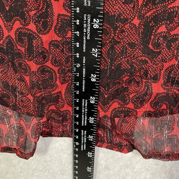 Maggie Barnes for Catherines Womens Plus Size 2X Red Blouse + Tank Top 2 Piece - Picture 9 of 14